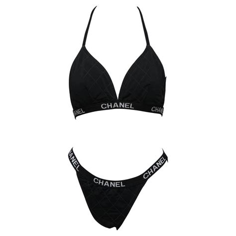 chanel black bikini